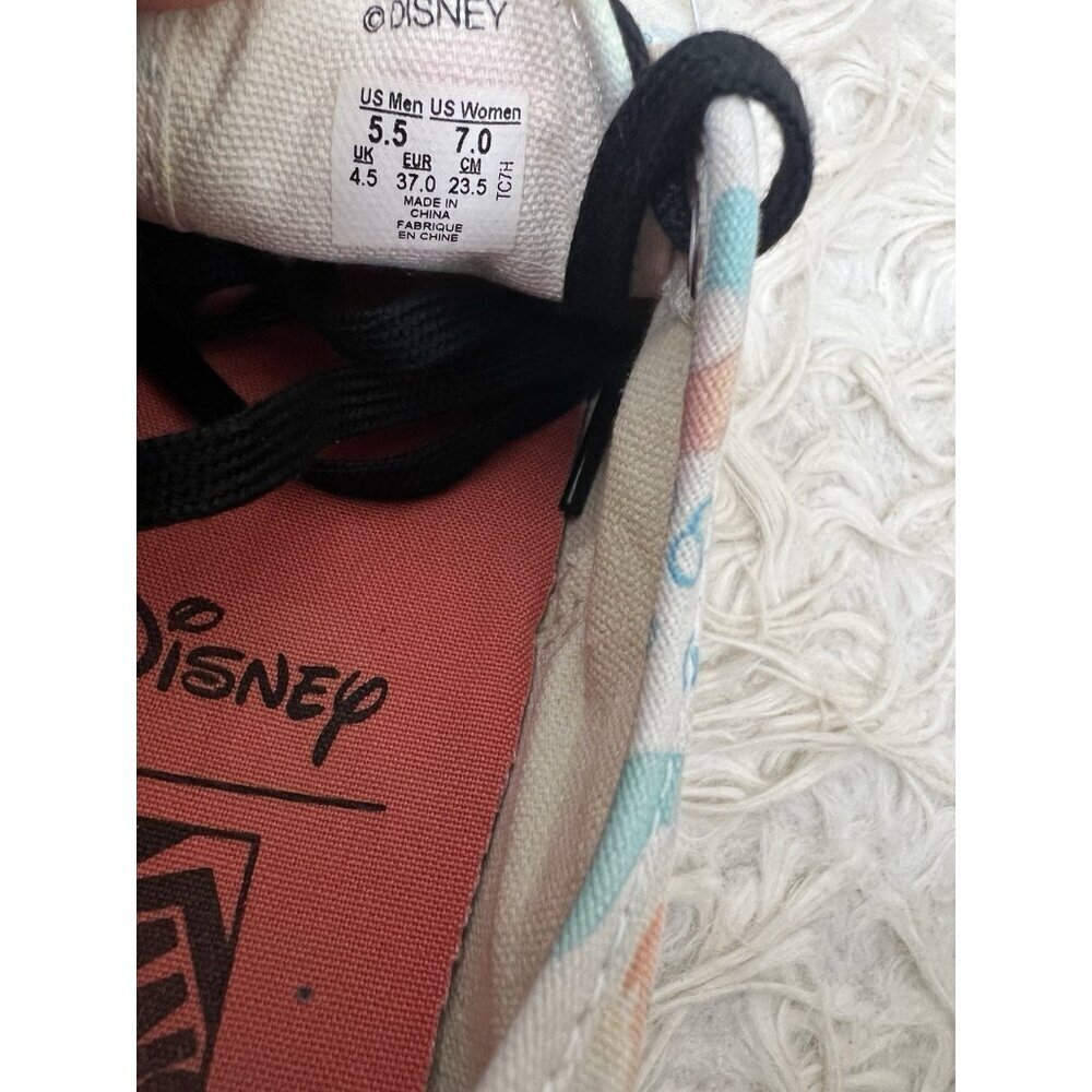 Vans x Disney Rare Little Mermaid Women's Size 7 Casual White Sneakers Shoes - Picture 6 of 8